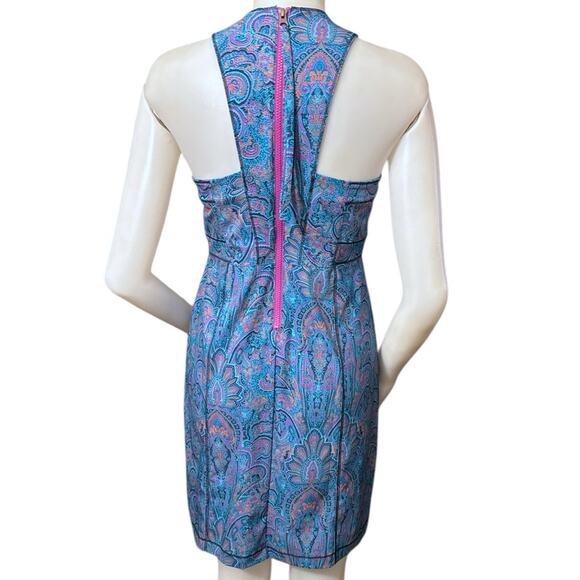 Title Nine Trouble Dress Istanbul Paisley in Bermuda Blue Multi Size 6 - Picture 3 of 8
